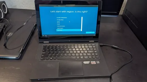 Ideapad Yoga 13 top open view